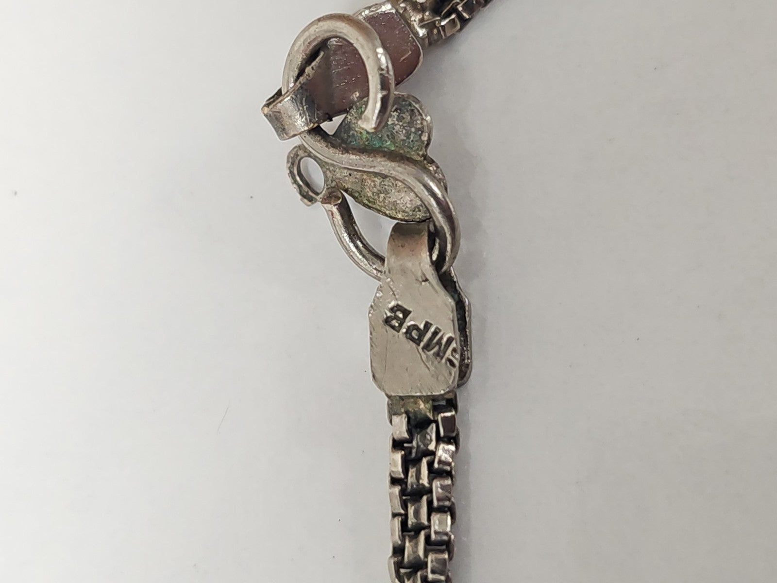 Collier ancien vintage signé SMPB, bijou rétro de collection, authentique occasi