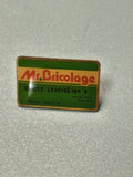Vintage pin's Mr Bricolage carte verte jaune années 90 collection rare