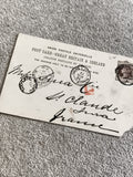Carte postale ancienne GB France 1884 oblitération Calais Philatélie