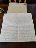Lettre manuscrite ancienne 1946 avec enveloppe Marseille France vintage