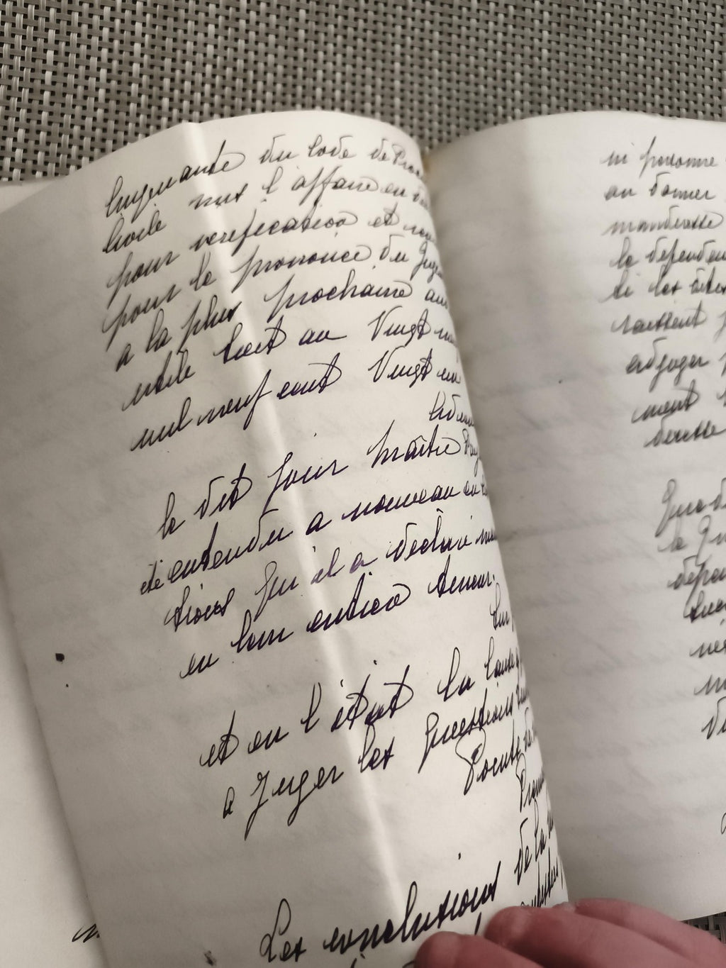 Ancien document manuscrit tribunal République Française XIXe Marseille