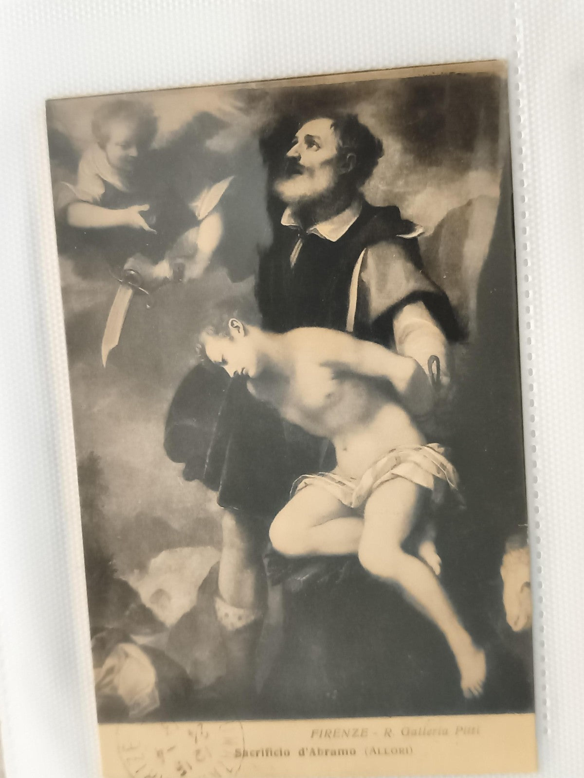 Carte postale ancienne Sacrificio d’Abramo Allori Firenze Galleria Pitti