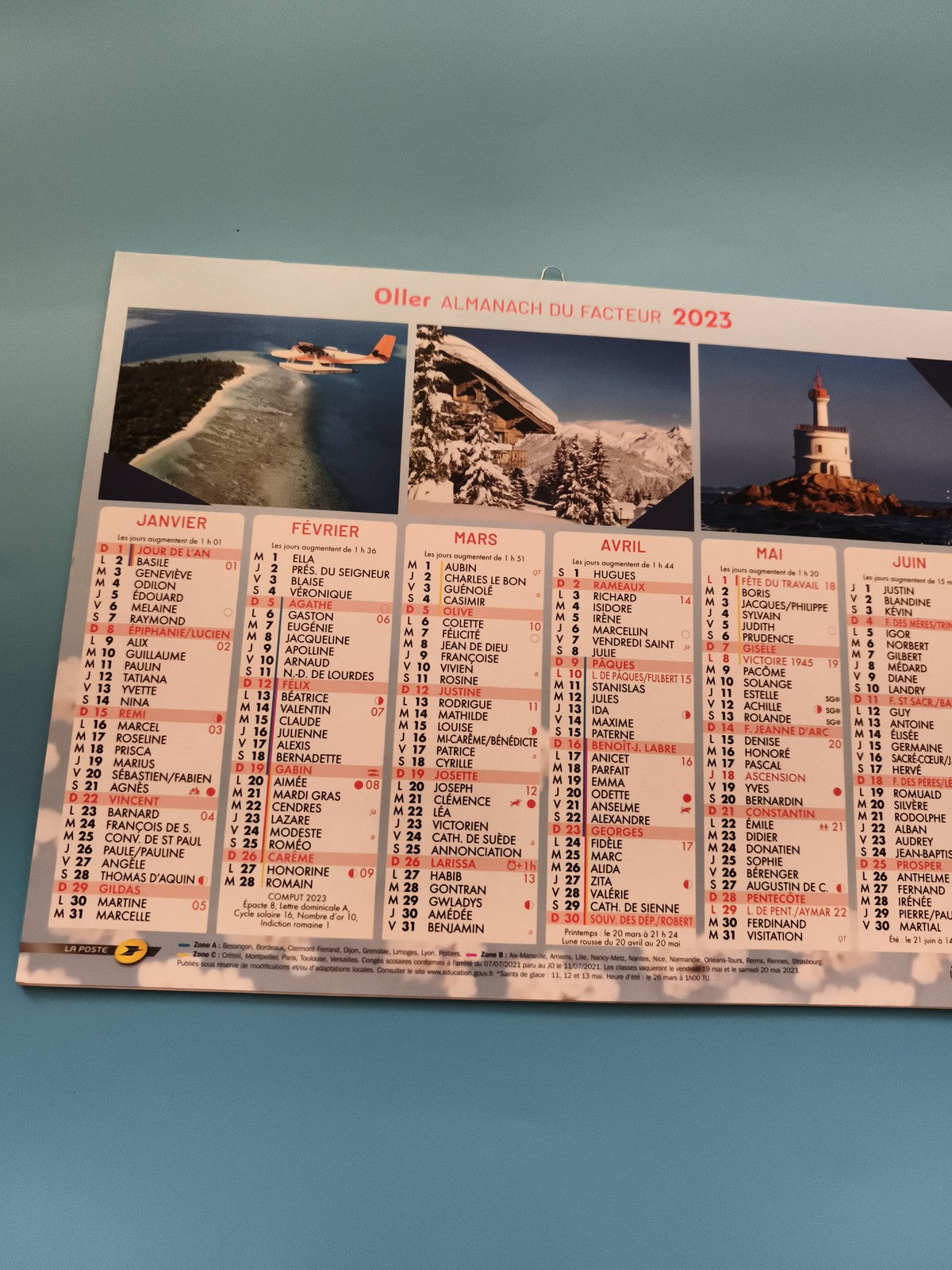 Almanach du facteur Oller 2023 neuf calendrier mural La Poste