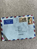 Lettre avion Mauritanie Allemagne timbres léopard gazelle philatélie Luftpost
