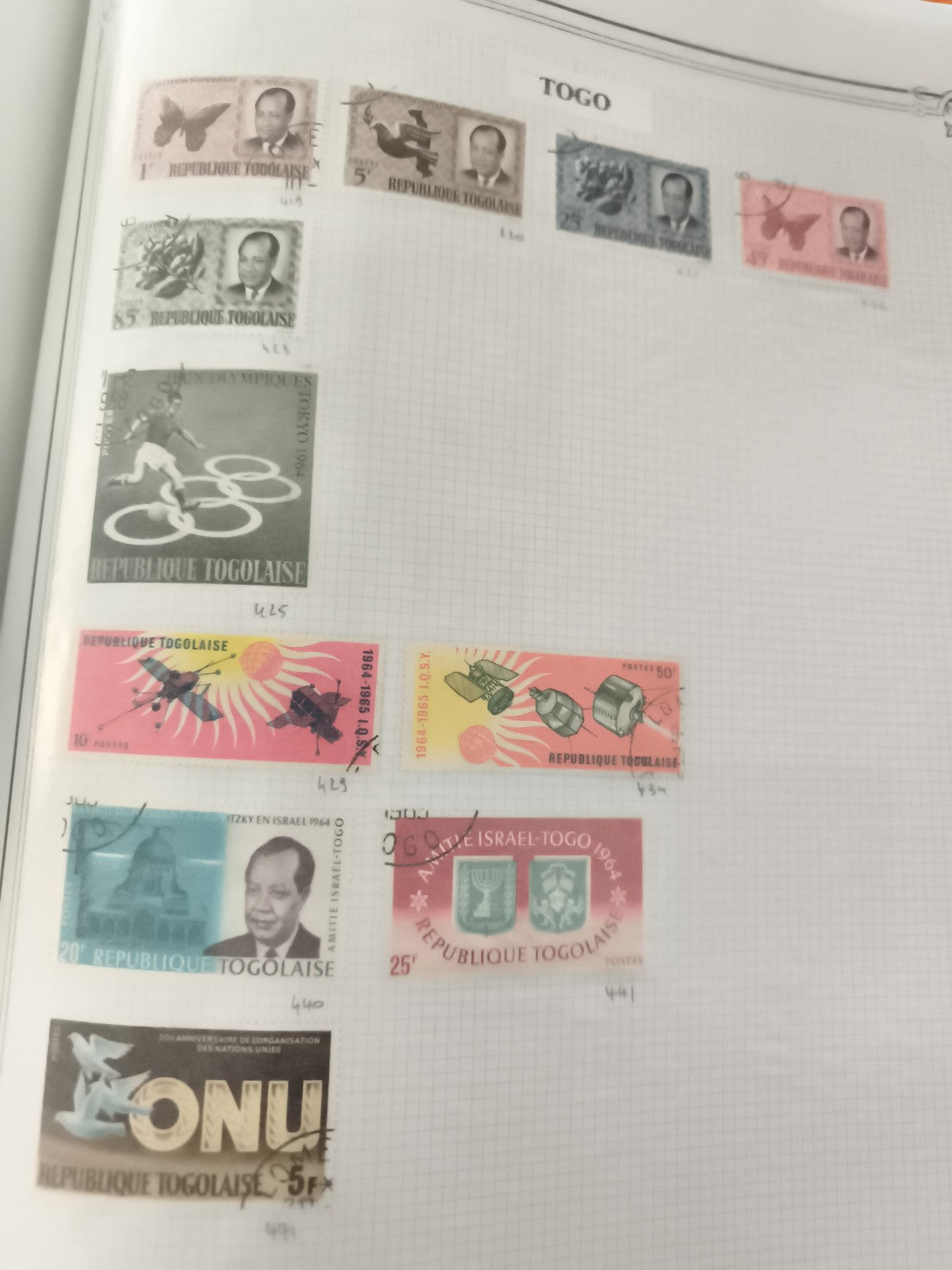 Timbres Togo République Togolaise oblitérés thématique papillons sportifs ONU