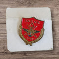 Pin's militaire TSKGV 1987 émaillé rouge insigne armée vintage