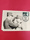 Carte postale Premier Jour De Gaulle Lyon 1971 timbre philatélie (Ref 1)