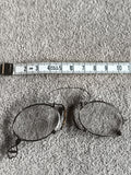 Lunettes pince-nez anciennes ovales métal, monture vintage début XXe siècle