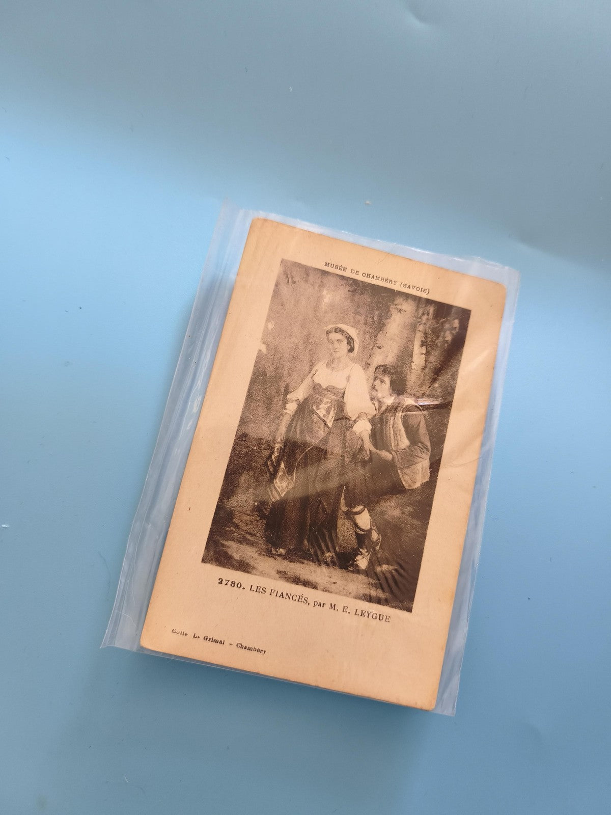 Carte postale ancienne vintage Les Fiancés ? Collection rétro, illustration roma