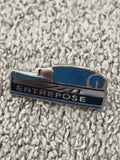 Pin's vintage ENTREPOSE bleu logo industriel ancien badge émaillé (Ref 9)