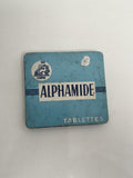 Boîte publicitaire ancienne ALPHAMIDE bleu vintage comprimés tablettes