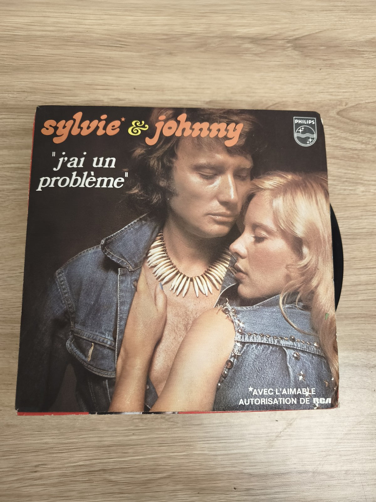 Vinyle 45 tours Sylvie & Johnny "J'ai un problème" pochette couleur Philips