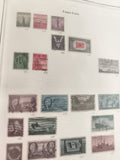 Timbres anciens États-Unis oblitérés lot x17 philatélie US vintage années 40-50