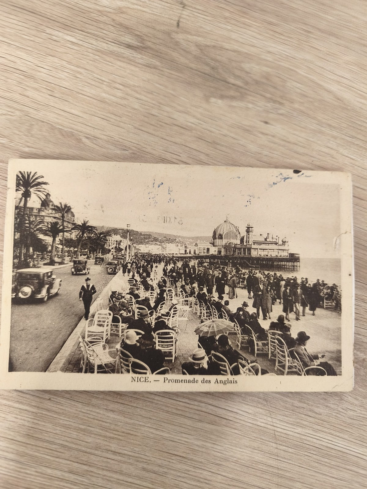 Ancienne carte postale Nice Promenade des Anglais CPA vintage noir et blanc