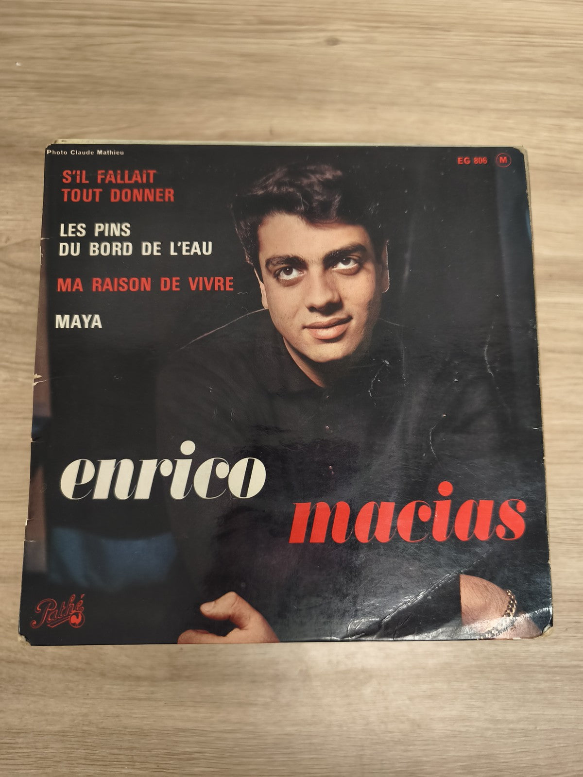 Vinyle 45 tours Enrico Macias S?il fallait tout donner + 3 titres pochette noire