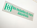 Ancien autocollant publicitaire rétro Les Mutuelles du Mans, collection vintage