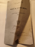 Statuts Société Secours Mutuels 1897 Saint-Cômes Maruéjols Gard ancien document