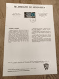 Feuillet philatélique Telemesure Kerguelen 1979 TAAF timbre 0,50F noir bleu brun