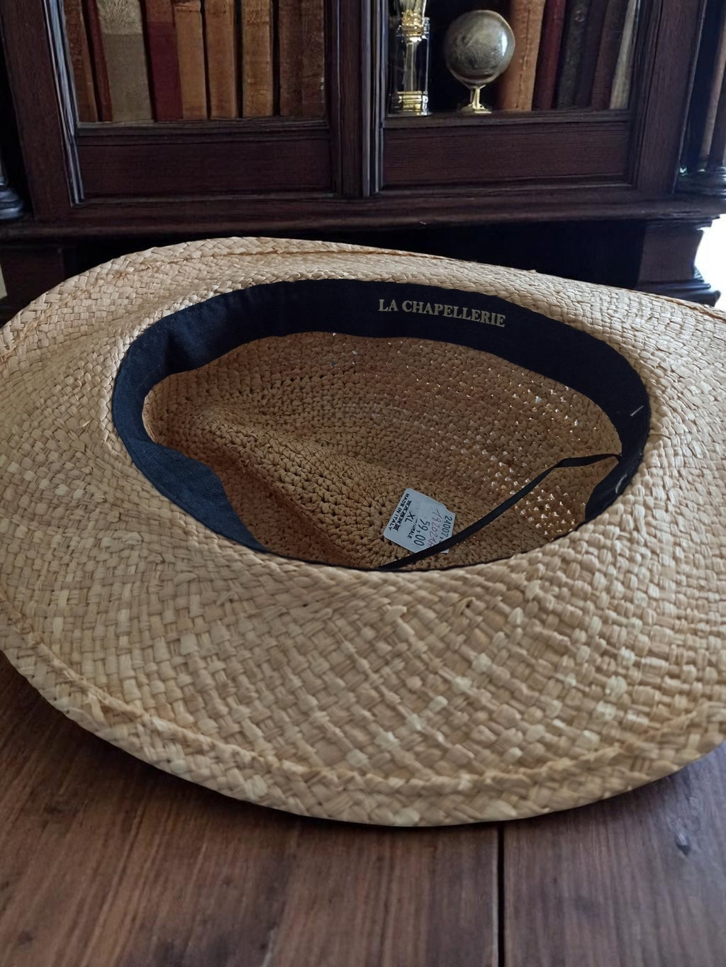 Chapeau homme vintage La Chapellerie paille forme Panama neuf deadstock