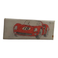 Dessin calque voiture course rouge 10cm style Dinky Scalextric vintage