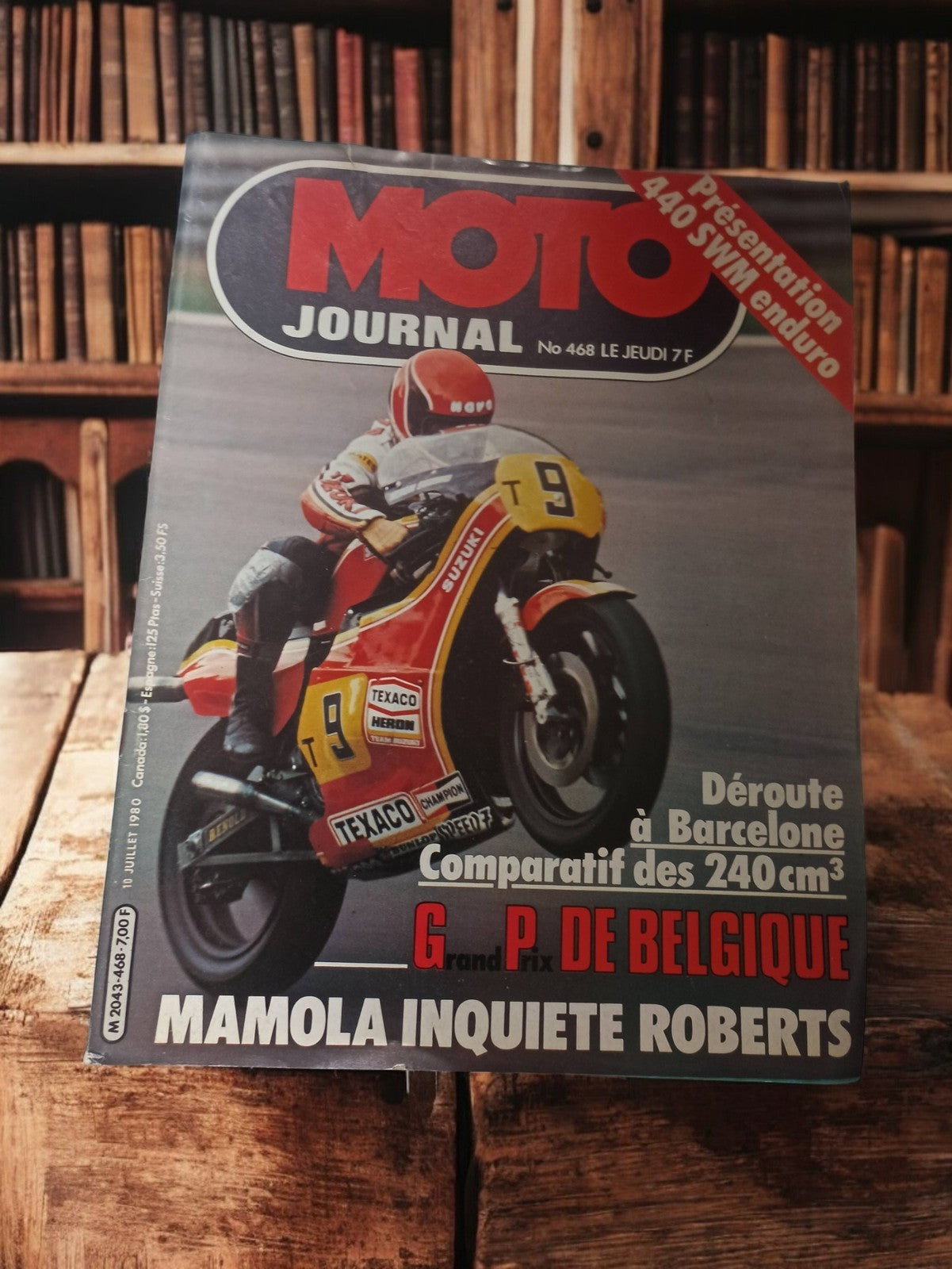 Magazine Moto Journal n°468 1980 rétro GP Belgique Mamola ancien vintage moto
