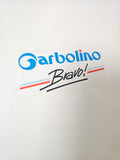Vintage autocollant publicitaire ancien Garbolino pêche, déco rétro collection