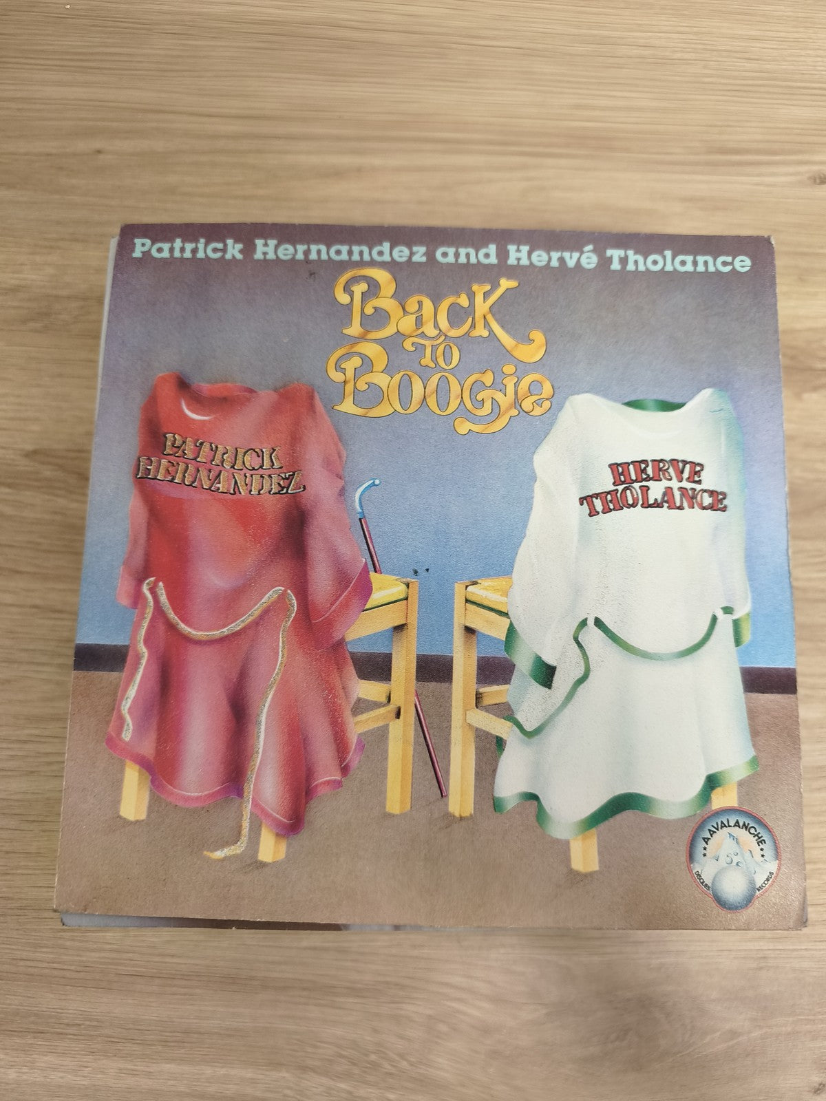 Vinyle 45 tours Patrick Hernandez Hervé Tholance Back to Boogie pochette illustr