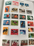 Timbres Somalie République thématiques oiseaux fleurs sports arts