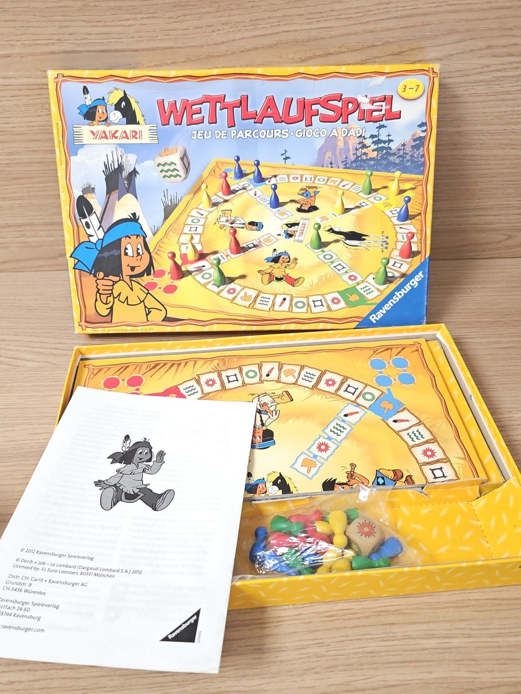 Jeu de société Yakari Ravensburger 2012 course plateau famille occasion incomple