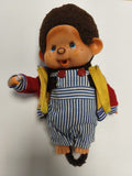 Peluche vintage Kiki Ajena Sekiguchi ancien modèle salopette rayée casquette