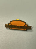 Vintage pin's SOFALINE jaune forme canapé déco rétro collection (Ref 1)