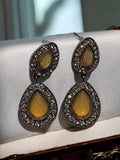 Vintage Paire De Boucles D'oreilles Strass
