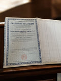 Certificat obligation Émailleries de la Marne 1947 papier financier vintage anci