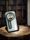 Lampe de poche Energizer vintage rétro, éclairage portable ancien, gris