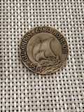 Médaille ancienne Cabo Bojador 1434 navire relief aspect bronze Portugal