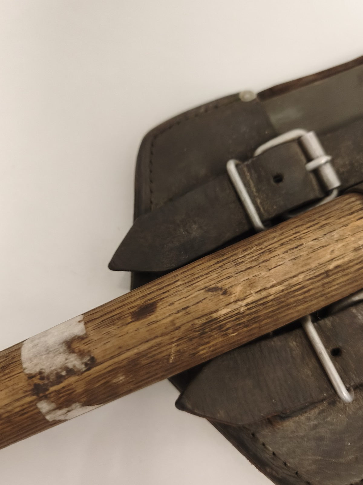 Pelle pliante allemande WW2 + étui cuir ancien militaria outil tranchée
