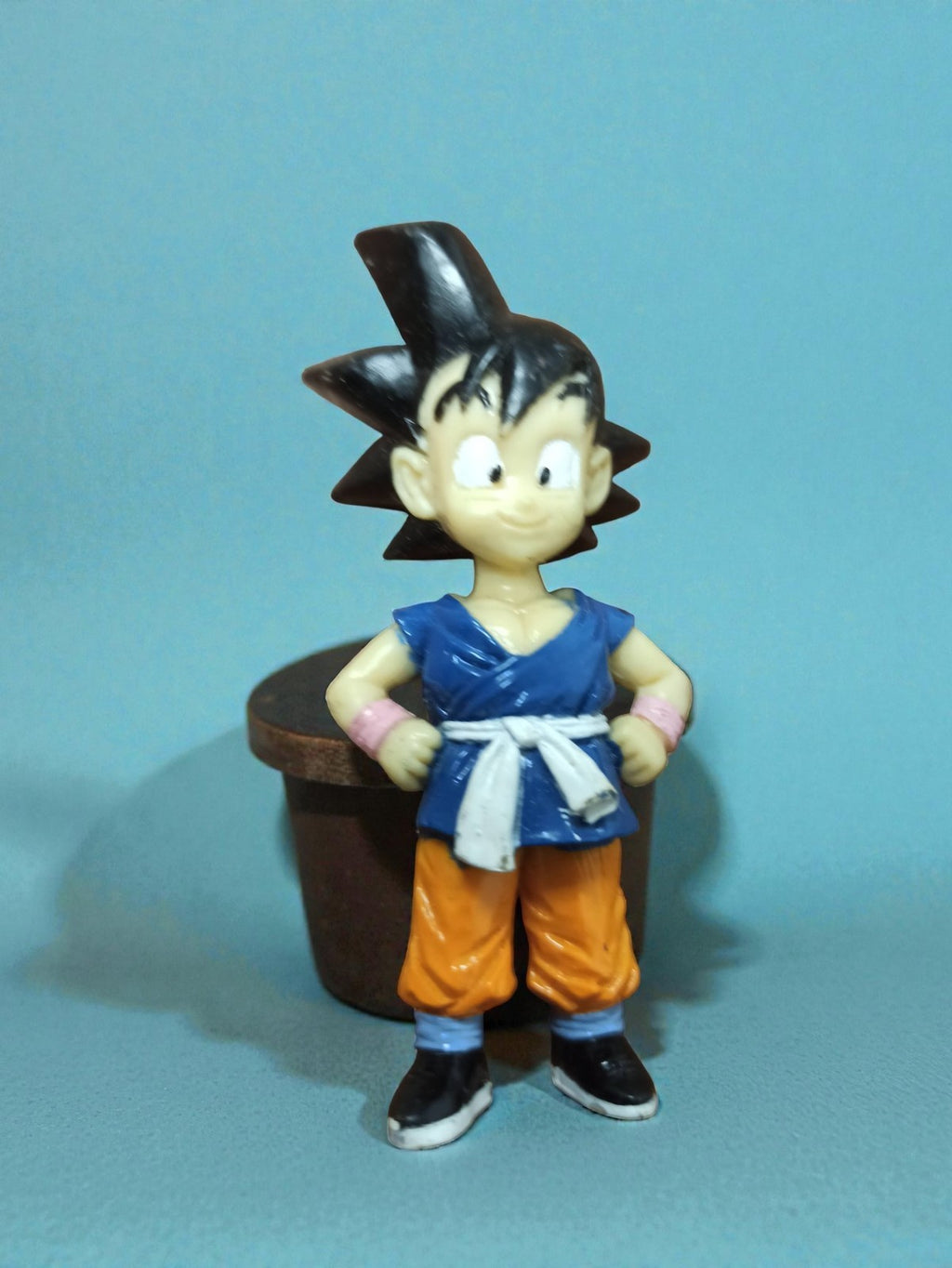 Figurine Dragon Ball Z Son Goku rétro vintage, jouet ancien DBZ bleu orange