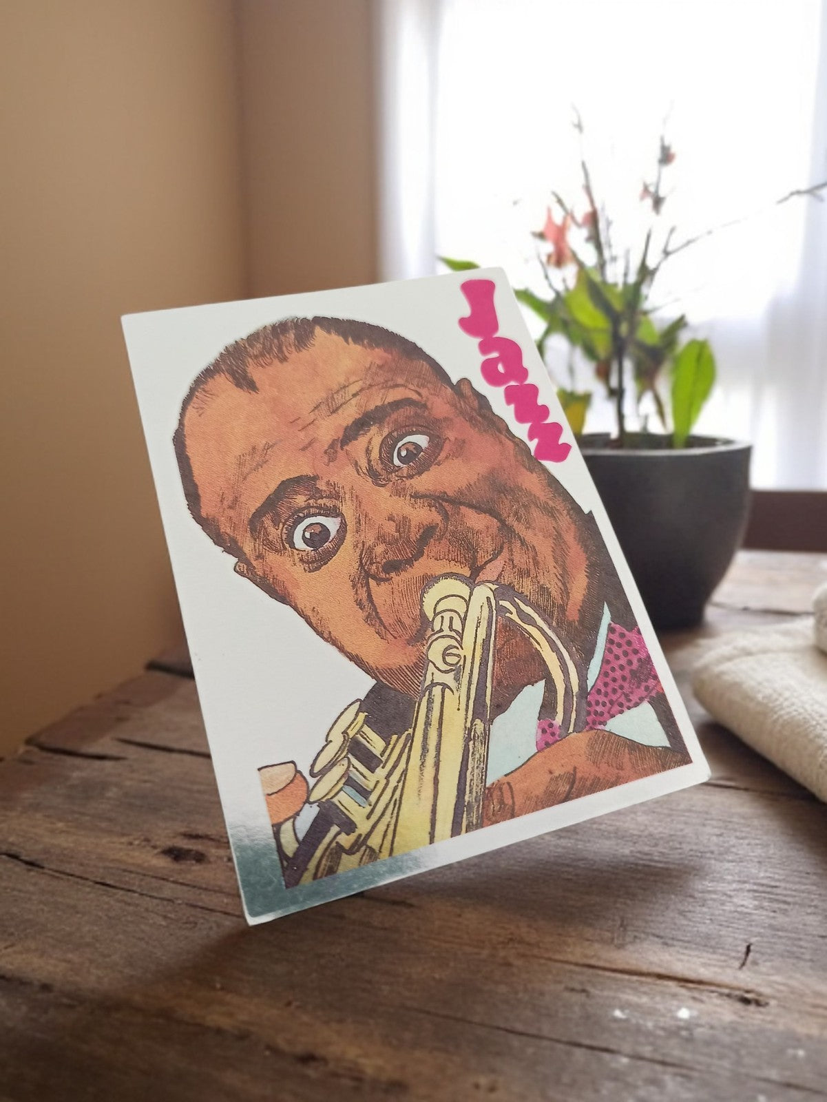 Autocollant Panini vintage Jazz années 70-80 rare sticker illustré musique