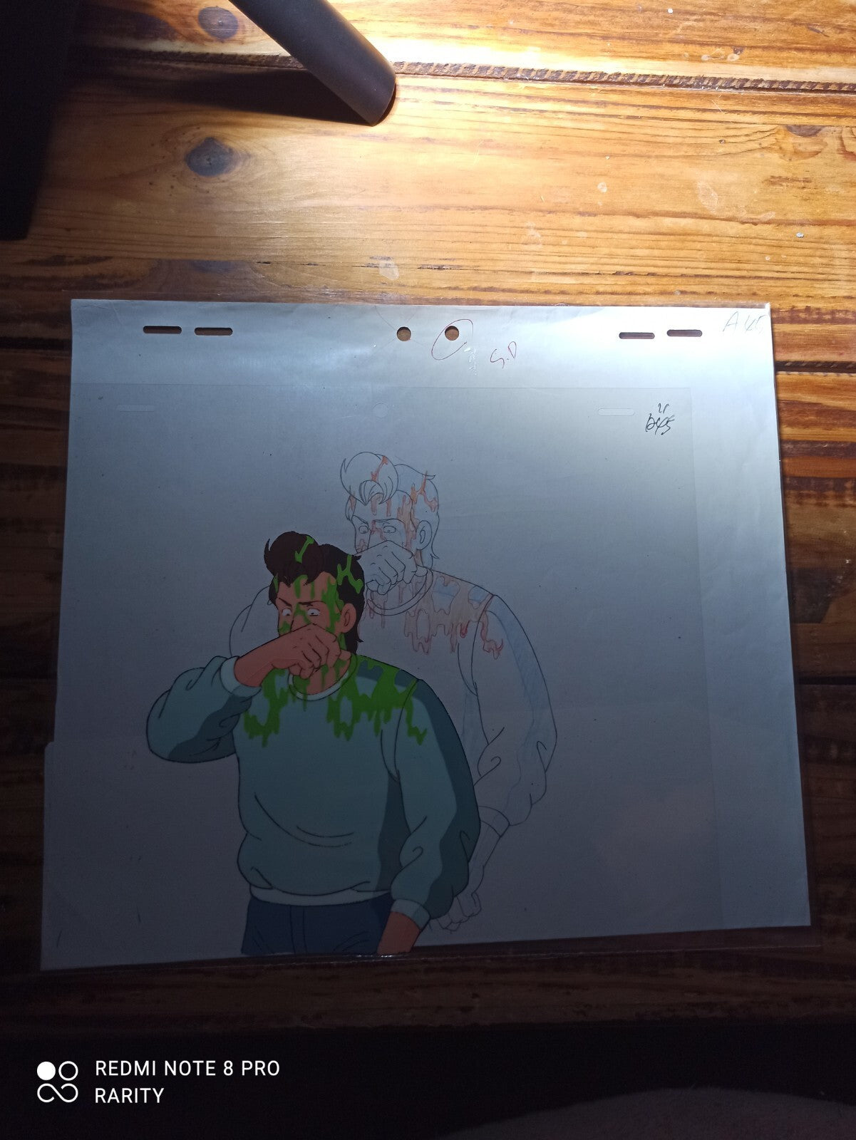 Celluloïd d’animation Ghostbusters vintage – dessin original slime