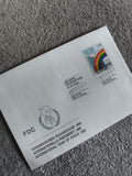 Lettre premier jour Finlande 1986 FDC arc-en-ciel Paix Helsinki philatélie (Ref