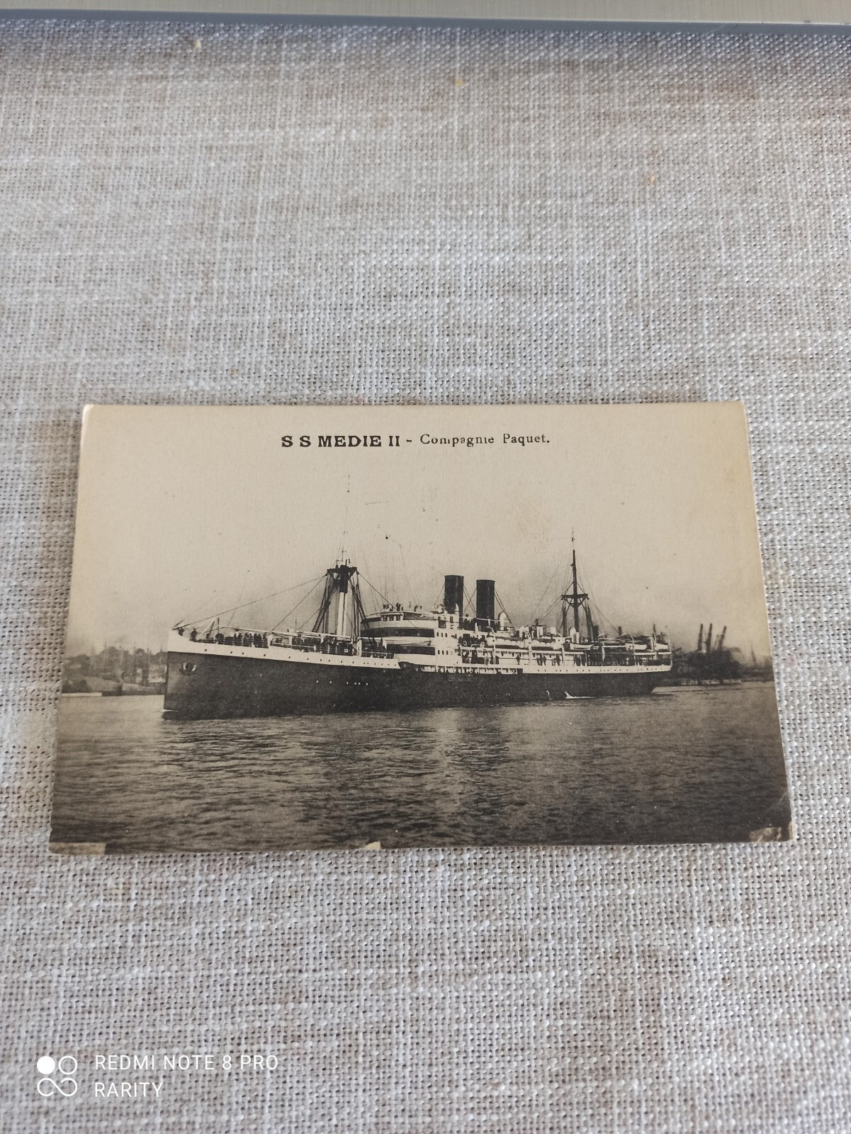 Carte Postale Ancienne Paquebot SS MEDIE II Compagnie Paquet Maritime Vintage