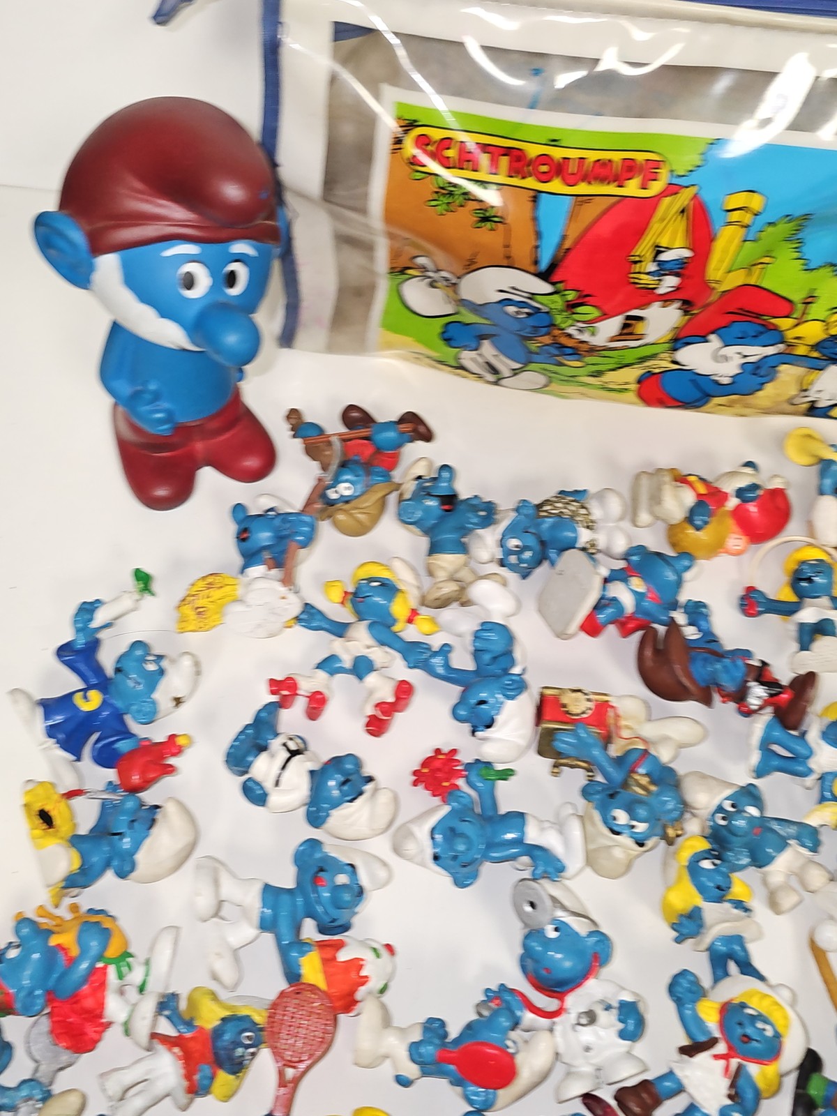 Gros lot figurines Schtroumpfs vintage anciennes, collection rétro rare occasion