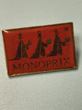 Pin's vintage Monoprix rectangulaire rouge Trois Rois collection (Ref 15)