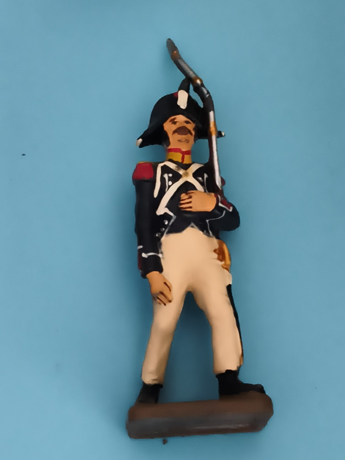 Figurine soldat plomb uniforme Empire ancien jouet militaire peint main