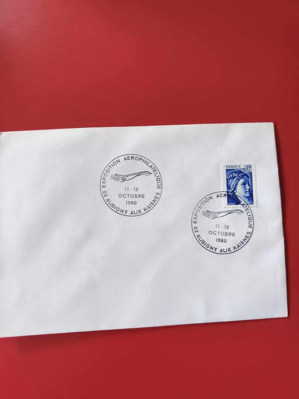 Enveloppe philatélie exposition aérophilatélique 1980 cachet France bleu