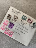 Lettre affranchie Indonésie timbres airmail années 50-60 philatélie