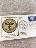 Lettre Premier Jour Grand Orient de France 1973, 200e anniversaire, CEF, philaté