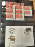 Timbres Helvetia Suisse rouges + enveloppe 1970 BERN UPU, lot philatélie