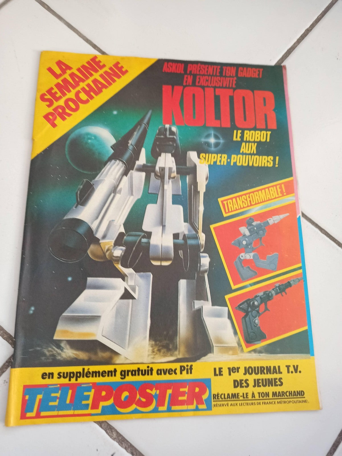 Magazine vintage Téléposter Pif années 80 robot Koltor gadget rétro