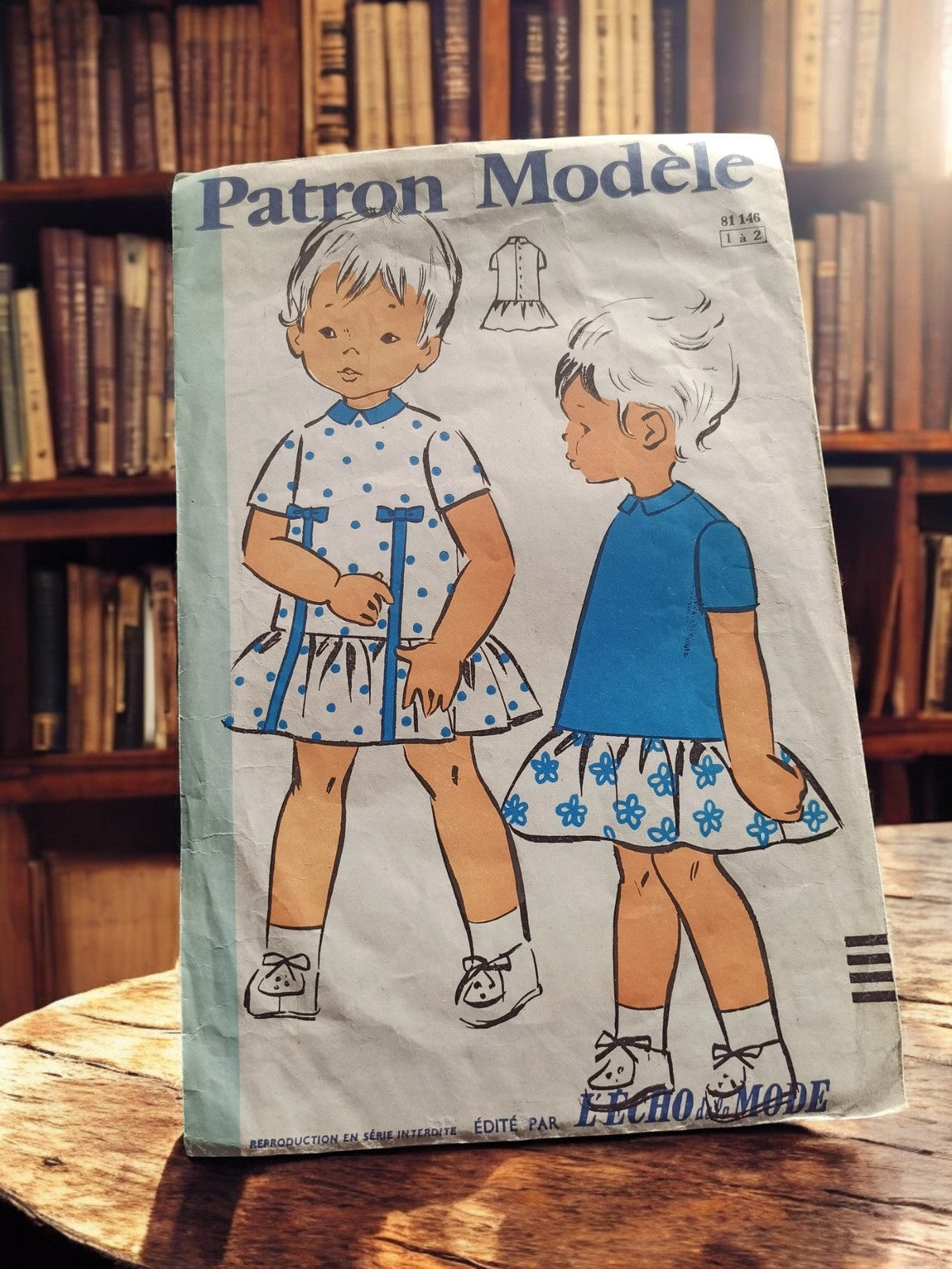 Patron couture ancien enfant fille L?Echo de la Mode vintage rétro 81 146